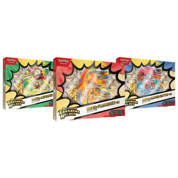 Pokémon-Sammelkartenspiel: Mega-ex-Kollektion Mega-Entwicklung – Erhabene Helden (sortiert)