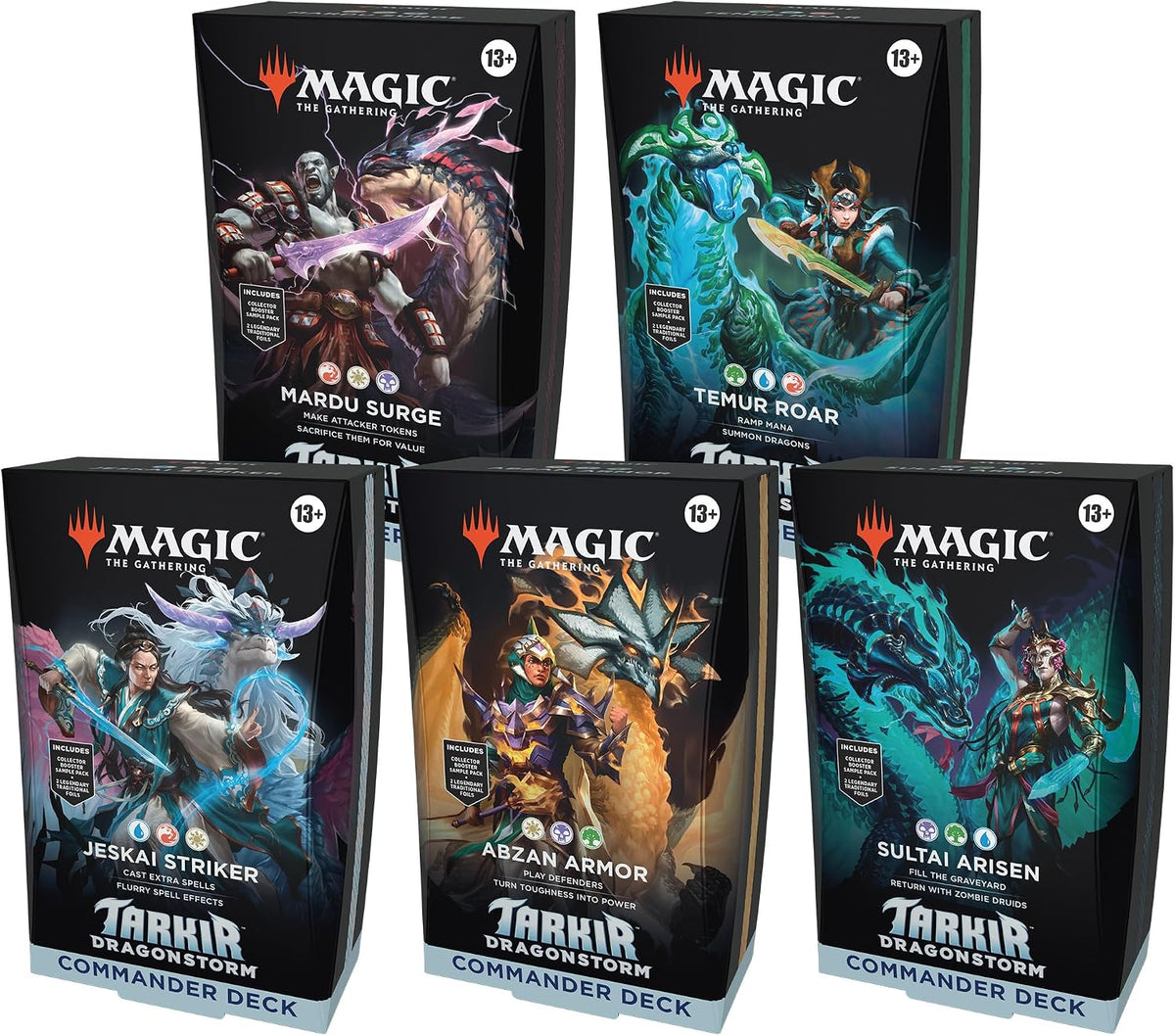 Magic: The Gathering Tarkir: Dragonstorm - Commander Deck Bundle - Includes All 5 Decks