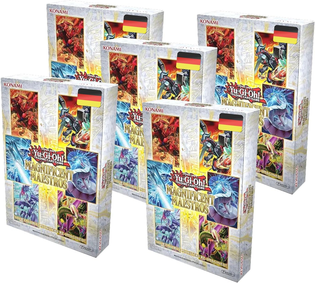 Magnificent Maestros - Yu-Gi-Oh! Booster Box (5er Bundle) - MAMS - Deutsch - OVP - 1. Auflage - mit RC-Fieldcenter
