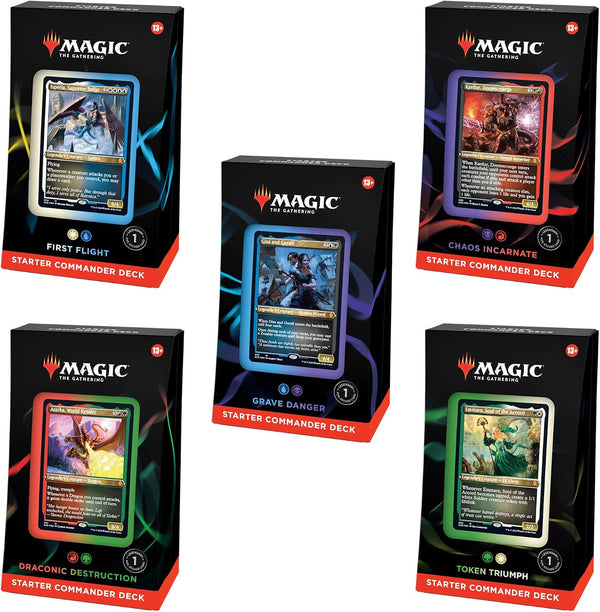 Magic: The Gathering Starter Commander Deck Bundle – Includes All 5 Decks