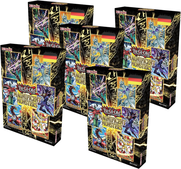 Magnificent Monsters - Yu-Gi-Oh! Booster Box (5er Bundle) - MAMO - Deutsch - OVP - 1. Auflage - mit RC-Fieldcenter
