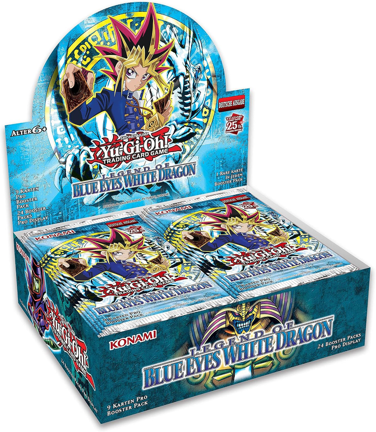 Yu-Gi-Oh! TRADING CARD GAME Legend of Blue Eyes White Dragon Display-Deutsche Ausgabe, 25th Anniversary Edition