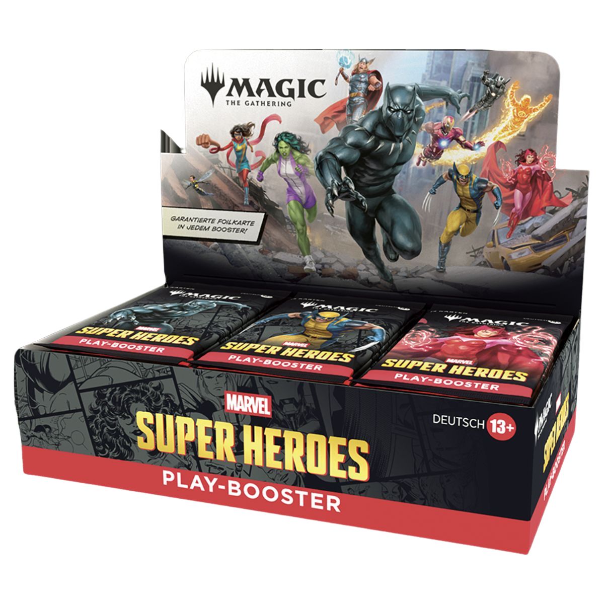 Magic: The Gathering – Marvel Super Heroes Play-Booster-Display (30 Play-Booster)