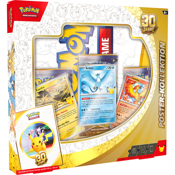 Pokémon 30 Jahre Poster-Kollektion (Arktos, Zapdos, Lavados)