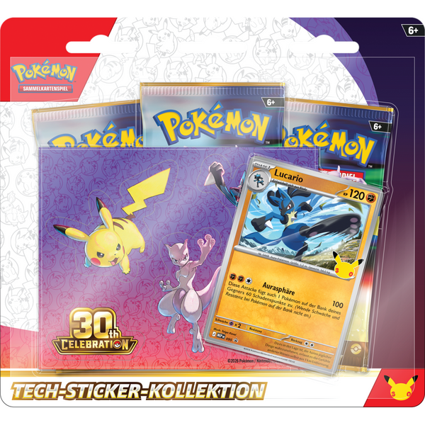 Pokémon 30 Jahre Tech-Sticker-Kollektion Lucario
