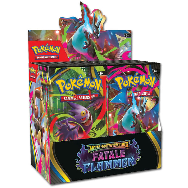 Pokémon-Sammelkartenspiel: Mega-Entwicklung – Fatale Flammen Booster-Display (36 Boosterpacks)